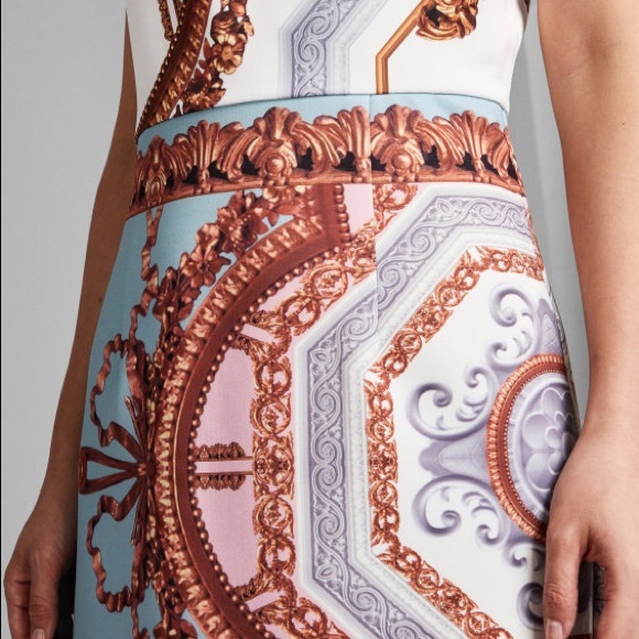 Ted Baker ORLLA Versailles pearl neck midi dress - Picture 6 of 8